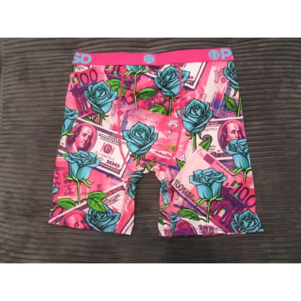 PSD Warface INTL X Blues Roses Men's Large Underwear Boxer Briefs